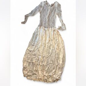 Elegant Lace and Satin Gown